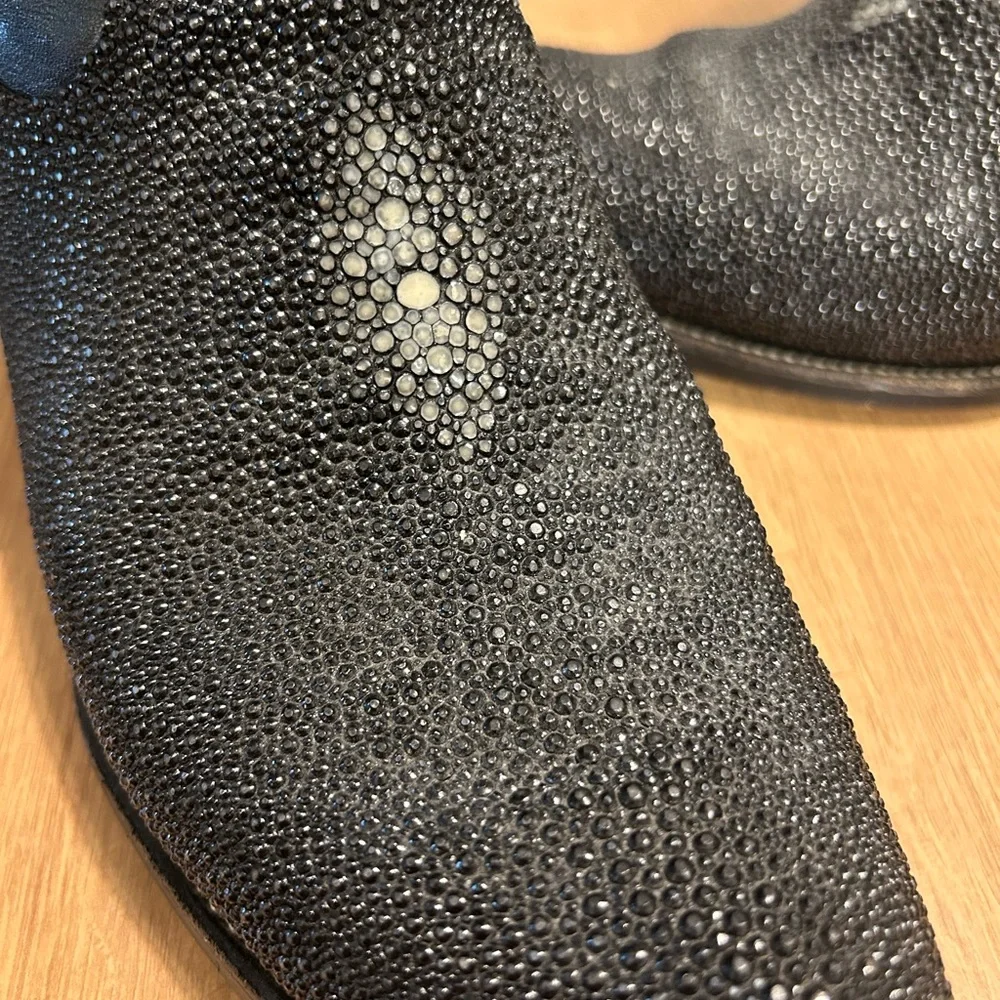 Men’s leather/stingray boots - Picture 3 of 6